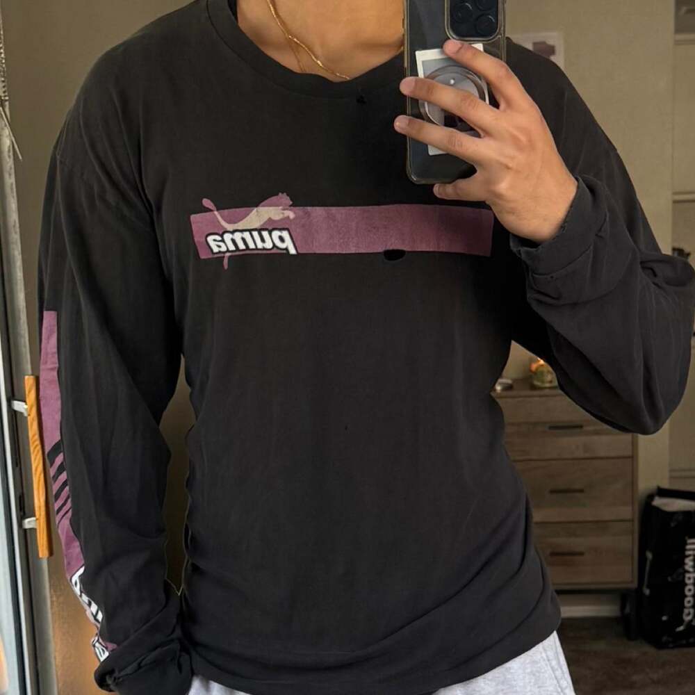 Vintage black and purple puma